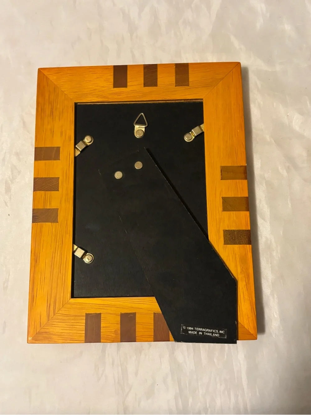Yellow Wood Accent Photo Frame with Brown Inlay - Home Accents